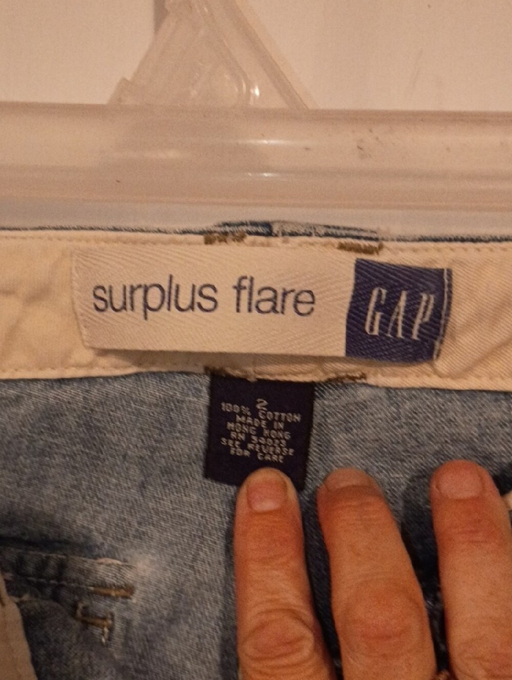 GAP Light Blue Flare Jeans with Utility Pockets 90s Denim - Picture 5 of 9